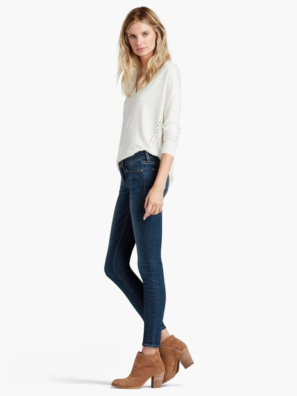 Lucky Brand Charlie Skinny Dark Wash Premium Italian Stretch  Jeans Woman 8/29R